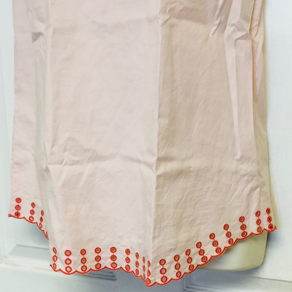 J crew sleeveless cotton tank blushpink coral trim - Picture 4 of 8
